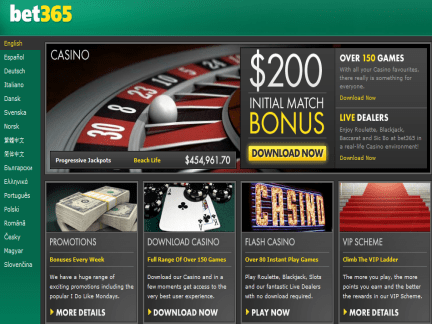 Bet365 Casino No Deposit Bonus Codes